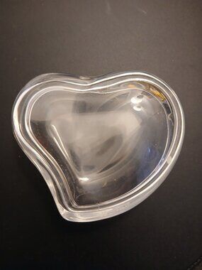 TIFFANY Elsa Peretti signed lead crystal heart trinket box